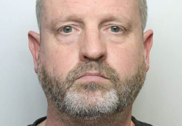 Pictured is Robin Scott, 53, of Wycar, Bedale, North Yorkshire, who has been jailed for seven years and four months after admitting three counts of sexual activity with a child in Glossop and one count of grooming a child.