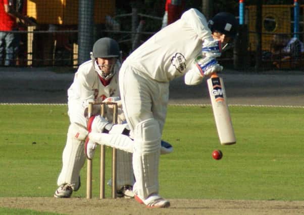 Captain Alex Hibbert, who was one of only two Chesterfield batsmen to strike form.