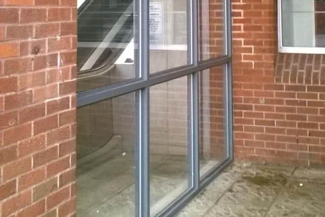 Glass partitions like this will be used to block off the recesses along the road.