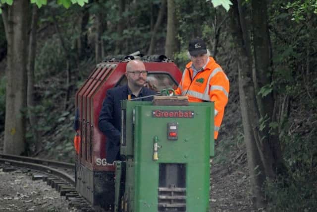 Steeple Grange Light Railway feature.Head of Content, Ashley Booker gets to take the train out on the tracks.