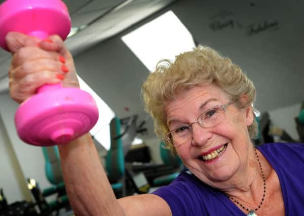 83-year-old Edna Thacker from Inkersall who is proving you're never too old to achieve your fitness goals by attending Fitness In Time gym in Chesterfield.