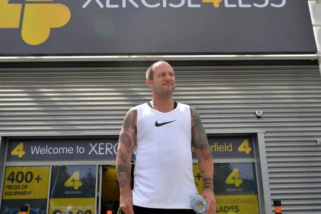 Gary Topley outside Chesterfield's new Xercise4Less gym.