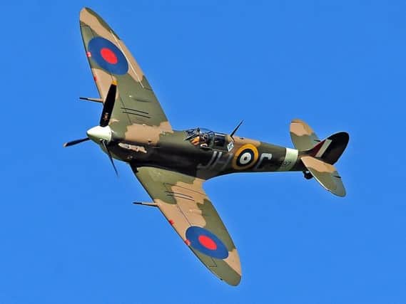 An RAF Battle of Britain Memorial Flight Spitfire will fly over Derbyshire this weekend