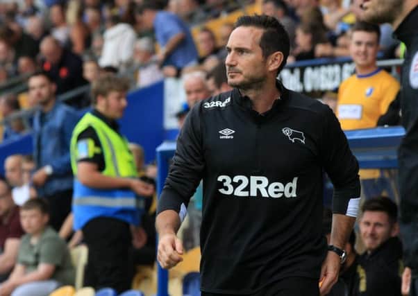 Derby manager Frank Lampard.