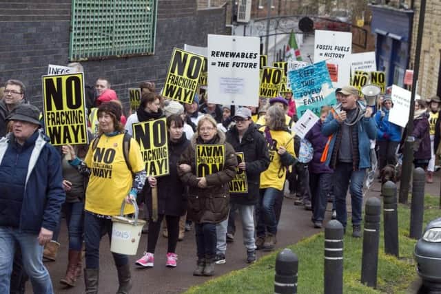 Campaigners marched through Eckington and Marsh Lane last year in protest at the plans.