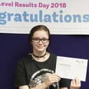 Keavey collects her A Level results.
