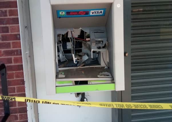 Thieves pumped gas into a cash machine at a Selston store in a bid to steal it.