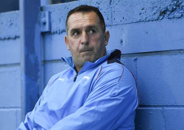 Chesterfield manager Martin Allen before the game: Picture by Steve Flynn/AHPIX.com, Football: Vanarama National League match Barrow -V- Chesterfield at Holker Street, Barrow, Cumbria, England copyright picture Howard Roe 07973 739229
