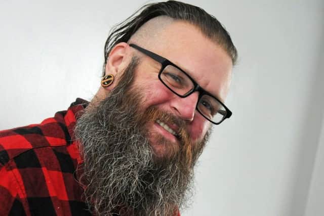 Brendon Selley is having his beard shaved off later in the year. Picture by Anne Shelley.