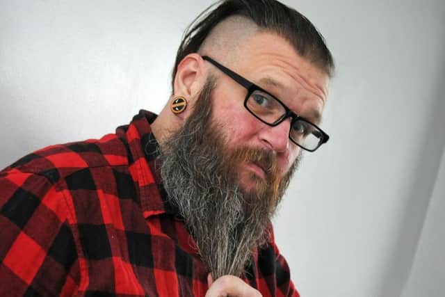 Brendon Selley is having his beard shaved off later in the year. Picture by Anne Shelley.