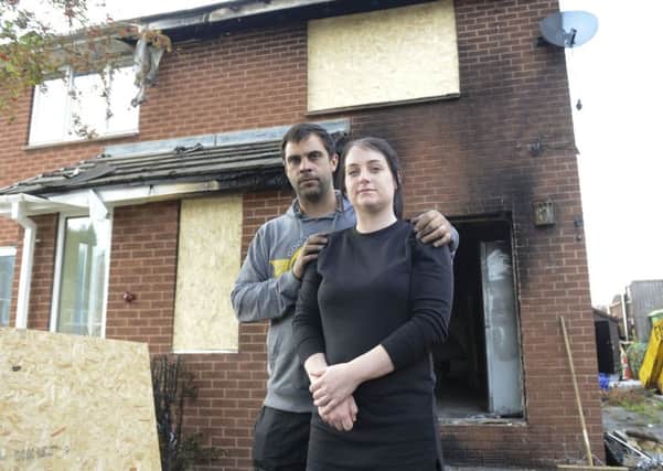 Darrell and Terri Tracey have lost everything after their home in Killamarsh was burnt down in a suspected arson attack. Picture Scott Merrylees