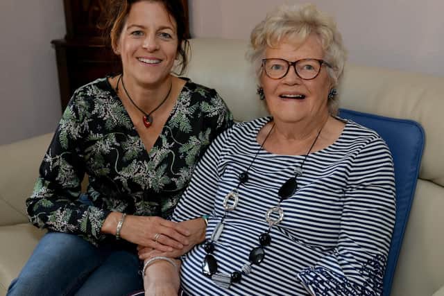 Bridget Hemstock and her mum Lorna Riley. Picture by Rachel Atkins.