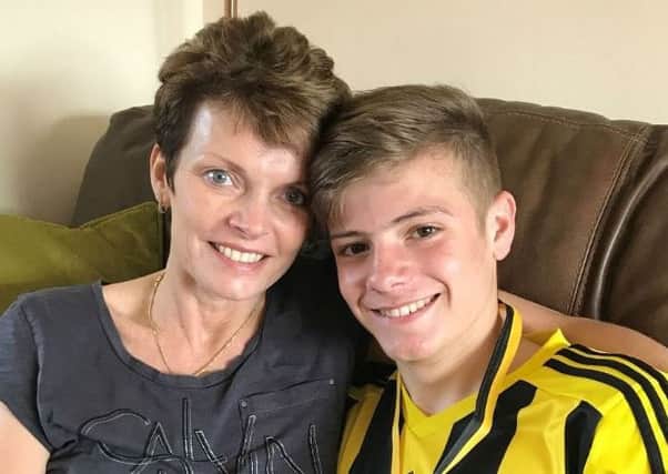 Jack Painter pictured with his mum Sally, who passed away in 2017.