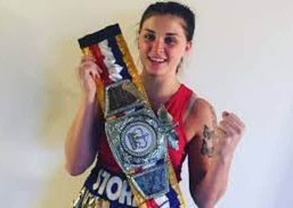 Storm Steele, who successfully defended her East Midlands womens middleweight title.