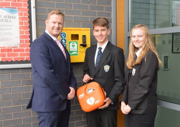 New defibrillator for The Bolsover School.