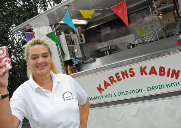 Karen Wint, of Karen's Cabin, a refreshment and fast food wagon, is back in business after 18 months from her pitch opposite the Royal Hospital.