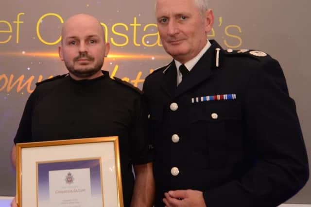 PC Richard Edge and Chief Constable Peter Goodman