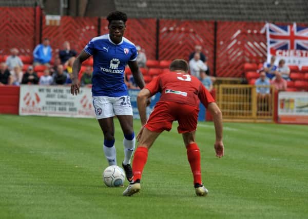 Chesterfield FC v Alfreton Town FC, pictured is Ify Ofoegbu
