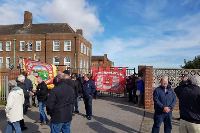 Protestors marching over the closure of the home in Winthorpe