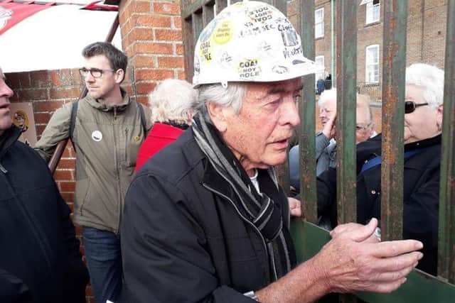 Protestors at Derbyshire Miners Convalescent Home in Skegness