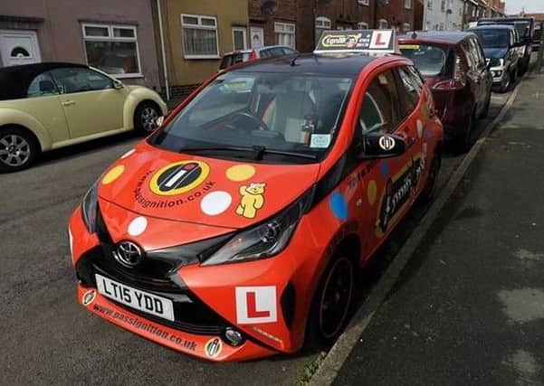 Driving instructor Chris Foster has decorated his car for Children in Need.