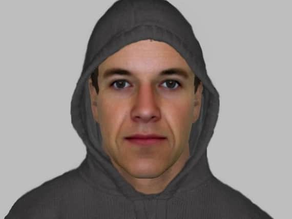 Police investigating a sexual assault near Eckington have released this e-fit of a man they would like to speak to