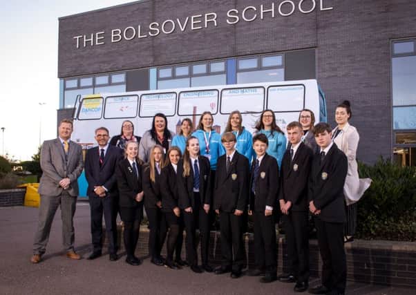 The Dancop STEM bus visits The Bolsover School, photographed by Richard Richards Photography.