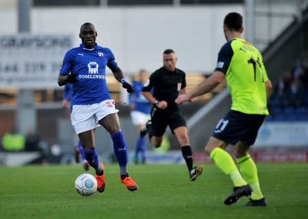 Chesterfield FC v Havant And Waterlooville FC, pictured is Marc-Antoine Fortune