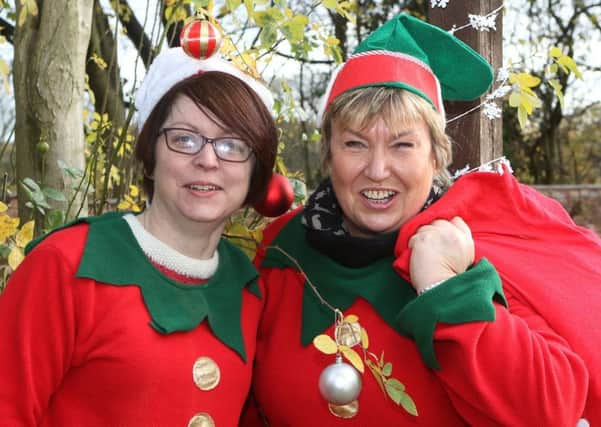 Ashgate Hospice Christmas market, Linda Blades and Layla O'Donnell