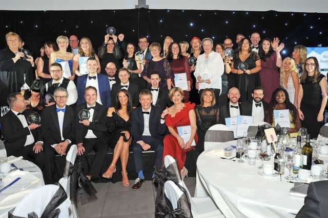 Derbyshire Times Business Awards 2018.
Winners and highly-commended finalists join together for a group photograph at the end of the awards ceremony