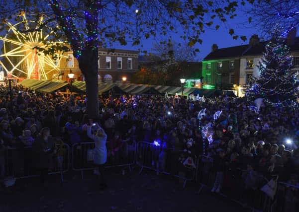 Chesterfield Christmas lights switch on