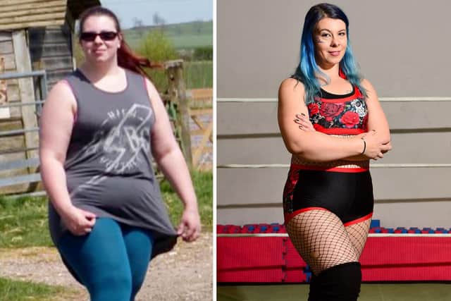 Katrina Rees, before and after