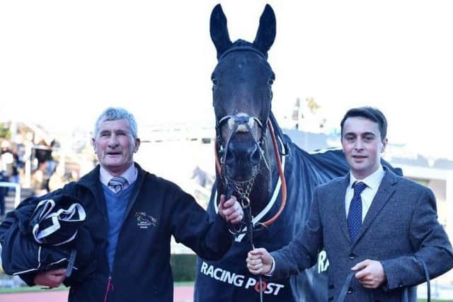 Lalor, the most impressive winner of the weekend, in the Racing Post Arkle Trophy Trial Novices' Chase.