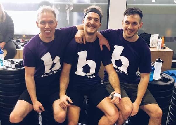 From left, Tom Oldfield, Joseph Greaves, Stewart Bothamley, all coaches at Fit Missions in Bakewell, have raised more than Â£4,600 for homecare charity Helen's Trust with a 24-hour workout.