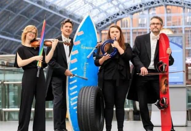 The Lost Property Orchestra featuring the Royal Philharmonic playing an ode to the owners of instruments left behind. Image supplied.