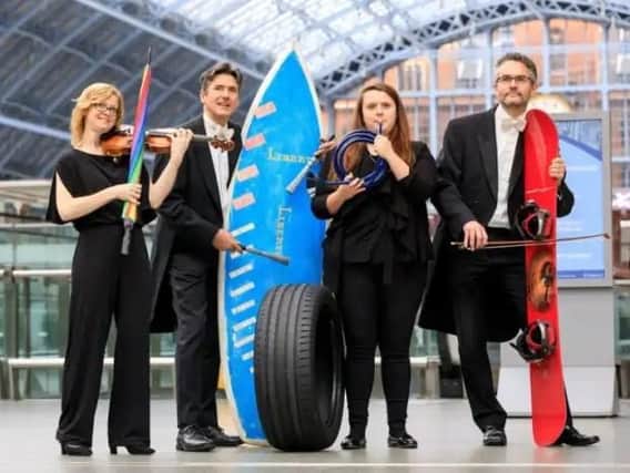 The Lost Property Orchestra featuring the Royal Philharmonic playing an ode to the owners of instruments left behind. Image supplied.