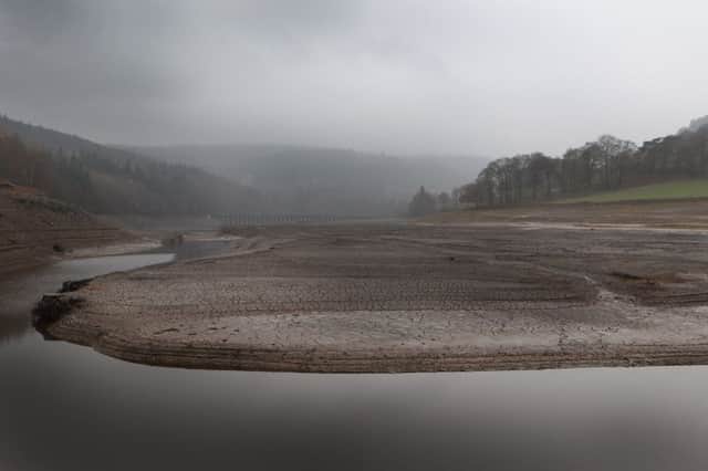 The historically low level of Ladybower reservoir after the dry summer of 2018. Picture by Jason Chadwick.
