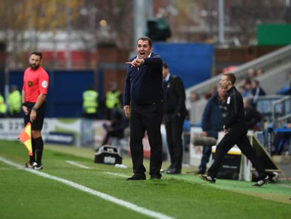 Martin Allen saw his side beaten at the Proact by Grimsby