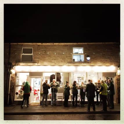 Ashover Brass Band play at the late-night shopping event in Clay Cross.