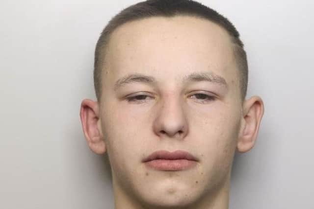 Pictured is John Lee, 18, of Bruach Road, Sandy Lane, Stourport-on-Wye, who has been locked up for 32 months after committing a robbery in Chesterfield.