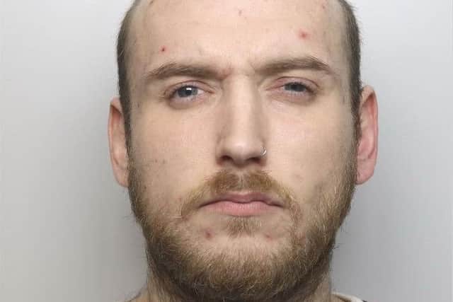 Pictured is Kaife Hutton, 27, of Houghton Road, Bolsover, who has been jailed for 30 weeks after committing three thefts and admitting breaching a suspended prison sentence and a community order.