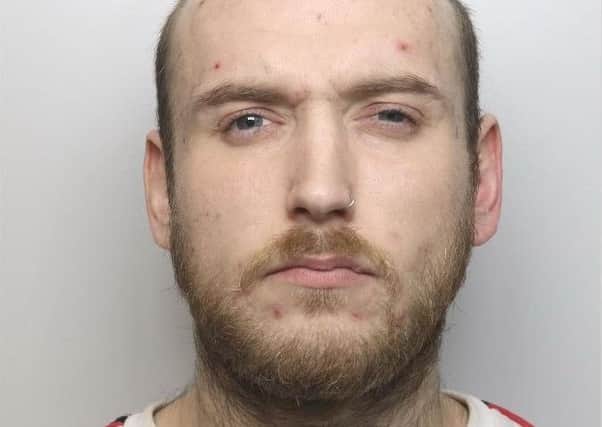 Pictured is Kaife Hutton, 27, of Houghton Road, Bolsover, who has been jailed for 30 weeks after committing three thefts and admitting breaching a suspended prison sentence and a community order.