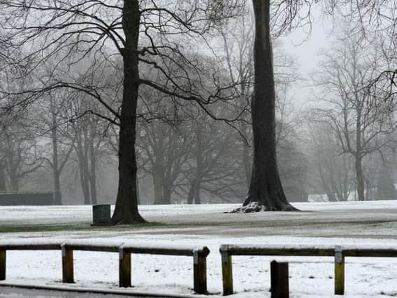 Today the weather is expected to be cold and wintry with highs of 7C.