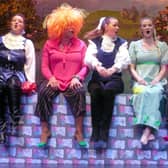 Lindsay Ashmore, Gavin Ward, Julie Ballin, Ellie Ashmore, Tommy Jones and Rachel Cooper-Bassett in Dronfield Musical Theatre Group's production of Cinderella.