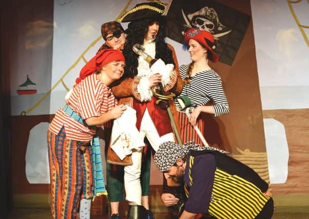 Josie Kelly as Captain Hook in Peter Pan at Chapel Playhouse, Chapel-en-le-Frith on January 18, 19, 25 and 26.