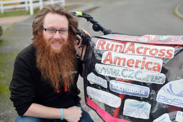 Eric Keeler back home in Wingerworth after running across America.