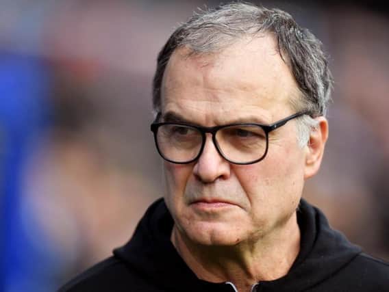 LONDON, ENGLAND - JANUARY 06: Marcelo Bielsa, Manager of of Leeds United during the FA Cup Third Round match between Queens Park Rangers and Leeds United at Loftus Road on January 6, 2019 in London, United Kingdom. (Photo by Justin Setterfield/Getty Images)
