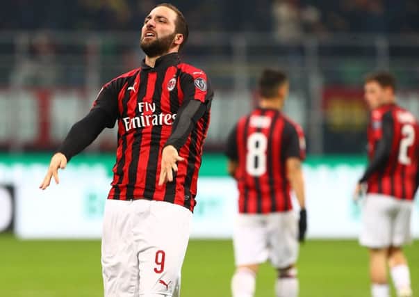 Gonzalo Higuain is expected to complete his move to Chelsea this week.  (Photo by Marco Luzzani/Getty Images)