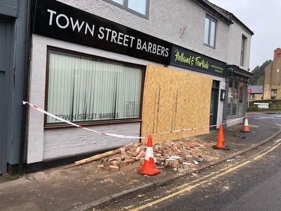 The aftermath of the crash in Town Street. Image: Spotted Duffield.