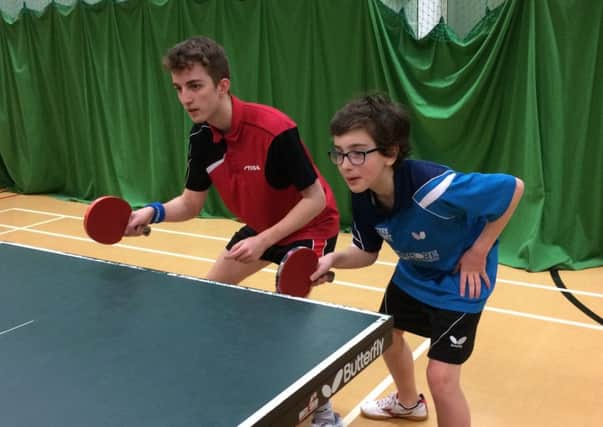 Derbyshire table tennis duo, Noah Van Hoorebeek and Rowan Jones.